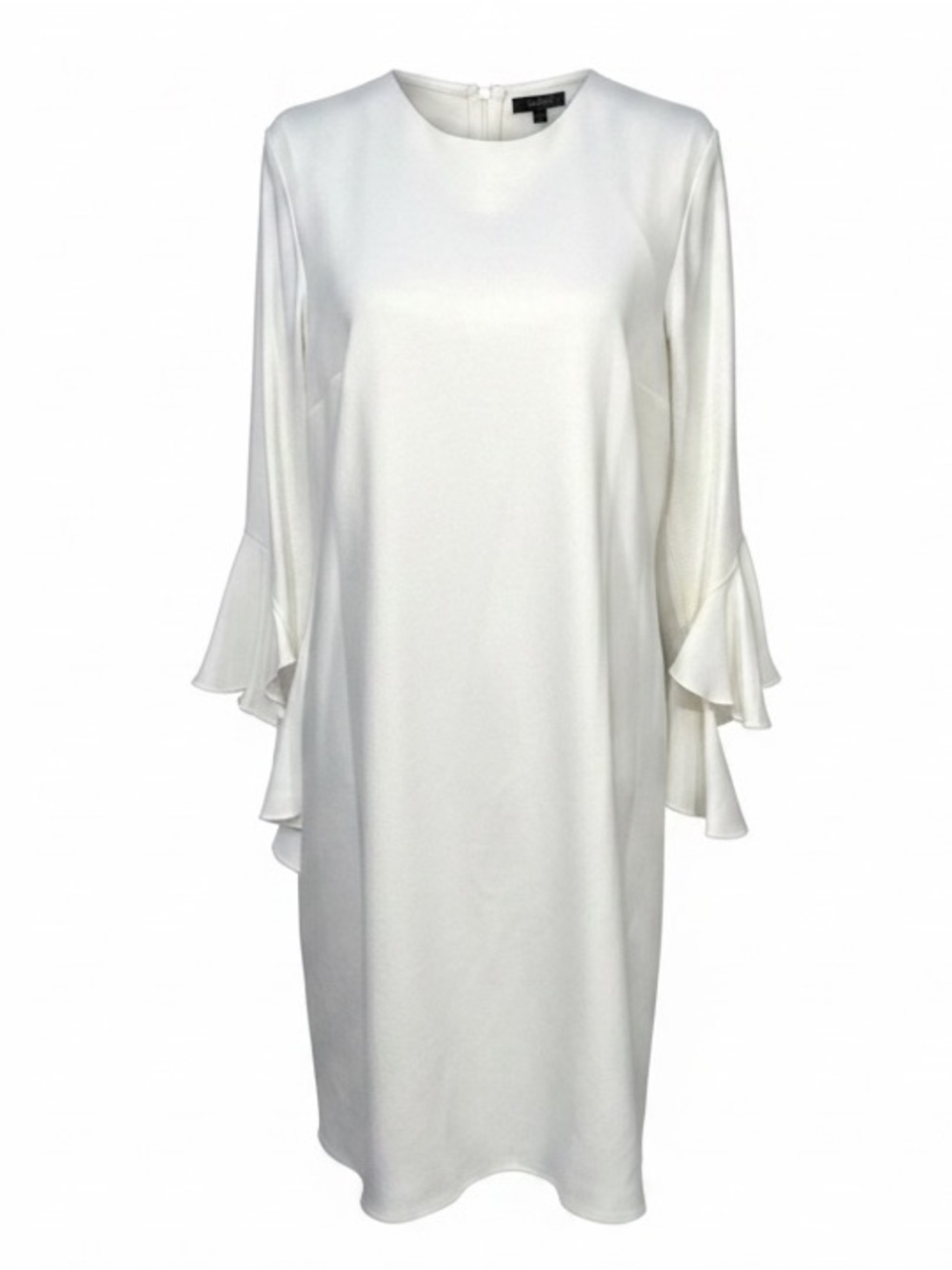 New Worth Collection New York Optic White Ruffle Sleeve Dress Womens size 8